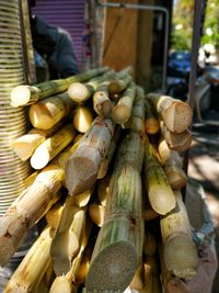 Close-up of vegetables for sale in market