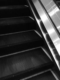 Low angle view of escalator