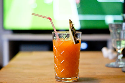 Close-up of drink on table