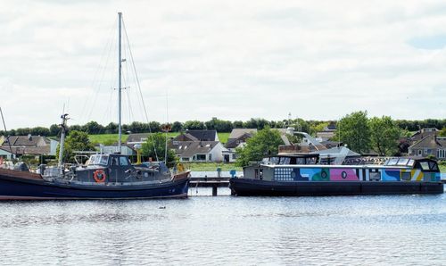 Boats in marina at glasson dock