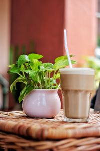 Close-up of drink on table