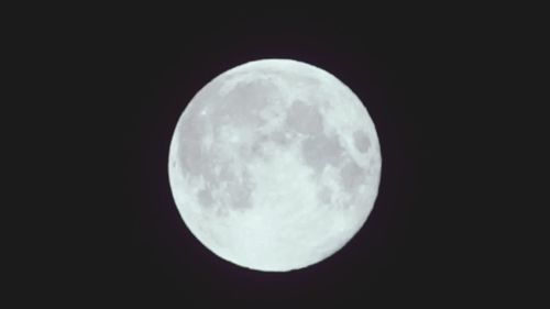 Low angle view of moon against sky at night