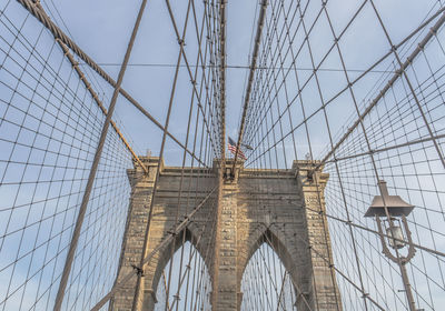 Low angle view of suspension bridge