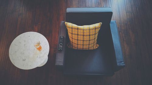 Close-up of wooden object on table
