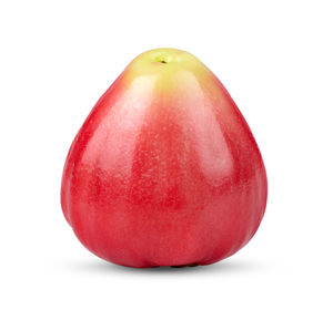 Close-up of apple against white background