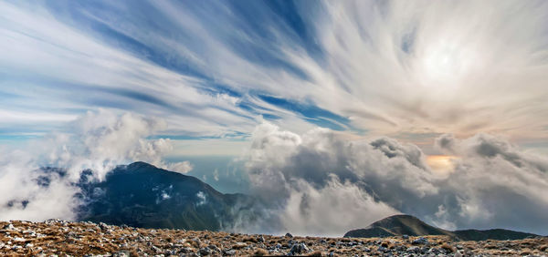 Panoramic view of sea against sky