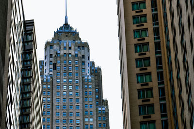 Skyscrapers of new york city, from the street. looking up.