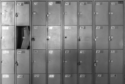 Full frame shot of closed lockers