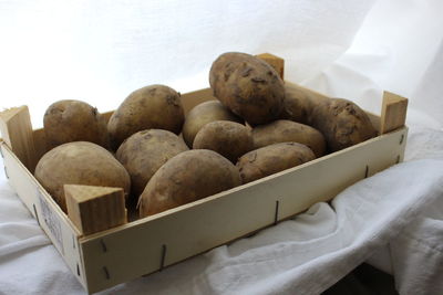 Close-up of bread in box