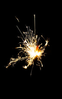 Firework display at night