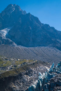 Glacier of argentiere in chamonix in haute savoie in france