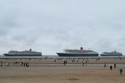 Tourists on beach