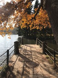 Scenic view of lake during autumn