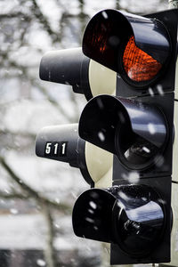 Close-up of traffic signal