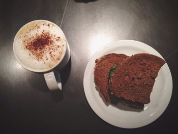 Close up of coffee on plate