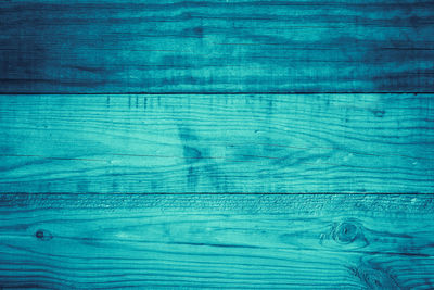 Full frame shot of blue wooden floor