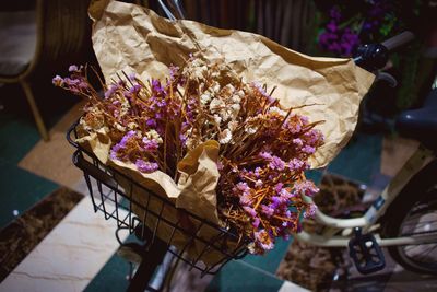 Close-up of flower pot on table