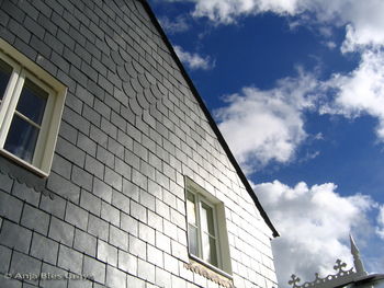 Low angle view of building against sky