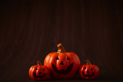 Close-up of pumpkin against black background