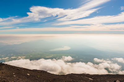 Aerial view of landscape against sky