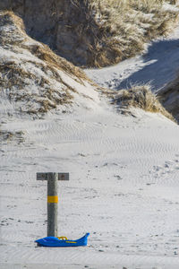 Scenic view of snowcapped mountains during winter