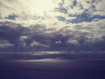 Scenic view of cloudy sky over sea