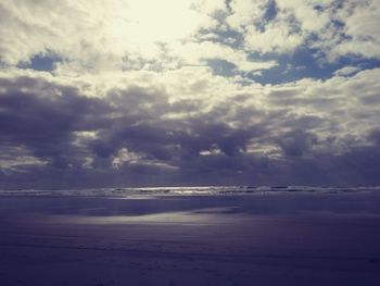 Scenic view of cloudy sky over sea