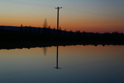 Sunset over calm sea