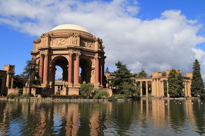Exterior of monument against blue sky