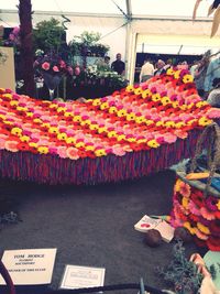 High angle view of market stall for sale