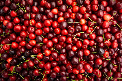 Full frame shot of cherries