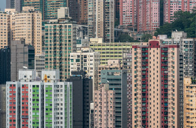 Full frame shot of modern buildings in city