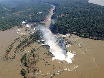 Aerial view of iguazu falls