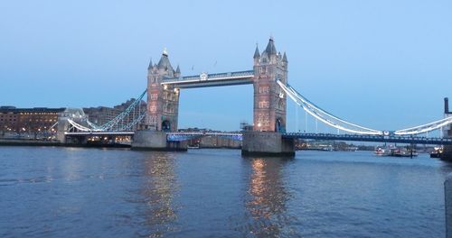 Low angle view of bridge over river