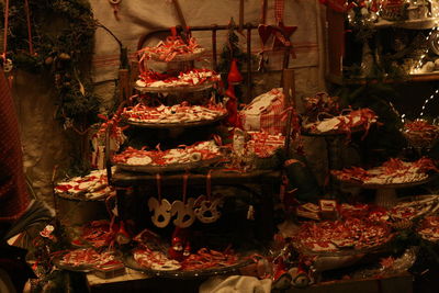 Close-up of food for sale at market stall