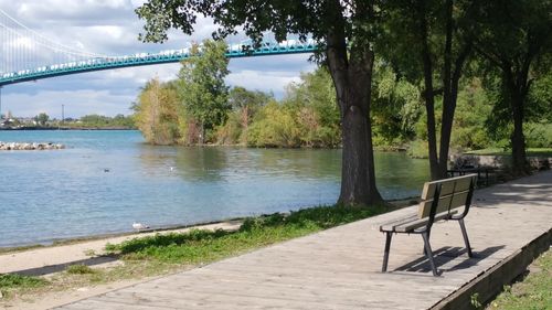 Scenic view of river against sky