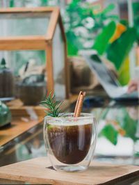 Close-up of drink on table