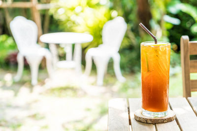 Close-up of drink on table