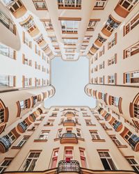 Low angle view of buildings against sky