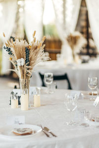 Place setting on table