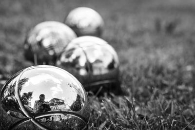 Close-up of ball on grass