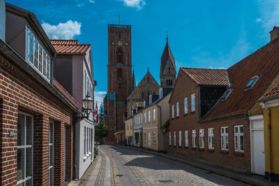 Cityscape in the old danish town ribe