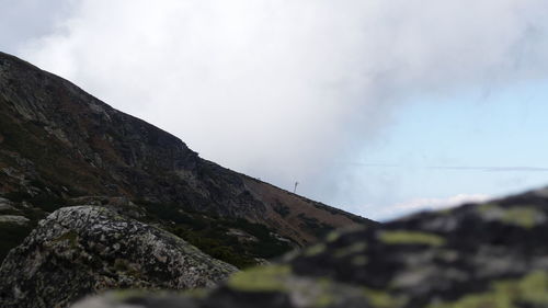 Low angle view of mountain against sky