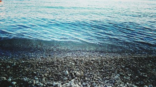 High angle view of sea