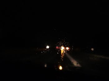 Firework display at night