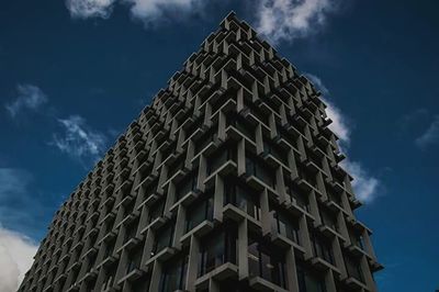 Low angle view of built structure against sky