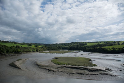 Scenic view of river against sky