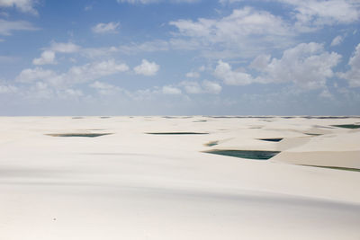 Scenic view of land against sky