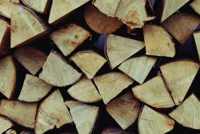 Full frame shot of logs