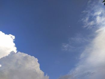 Low angle view of clouds in sky